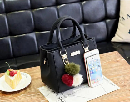 Large Capacity PU Leather Shopper Tote Bag