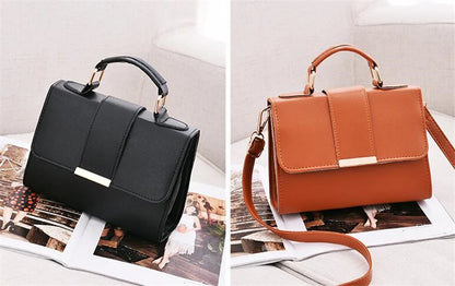 Classic PU Leather Flap Crossbody Handbag