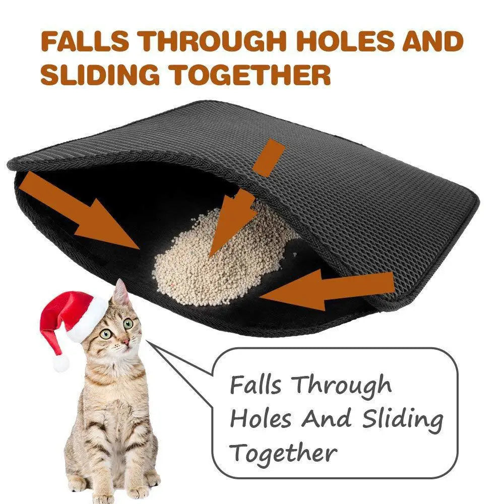 Double-Layer Cat Litter Mat