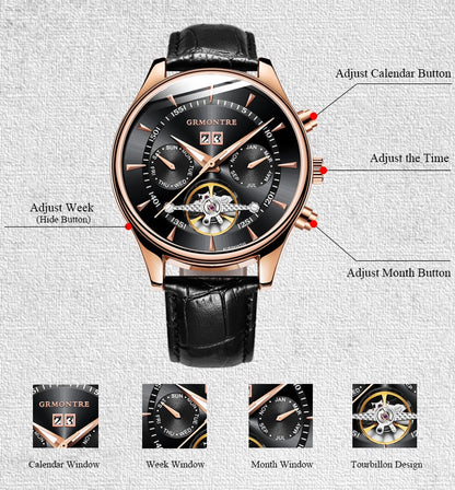 GRmontre tourbillon mechanical men watch