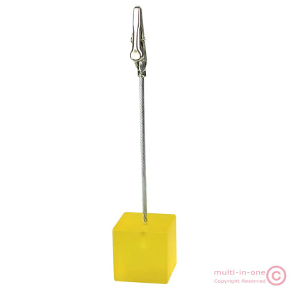 Color Cube Stand Alligator Wire Photo Clip