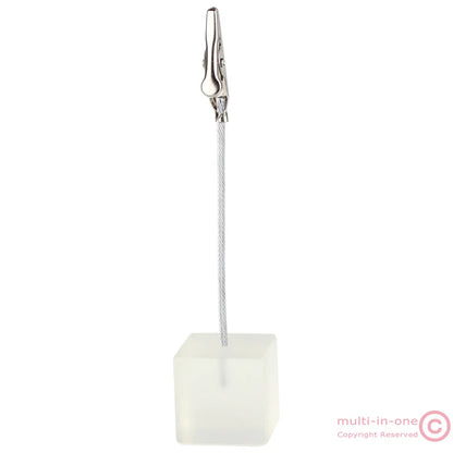 Color Cube Stand Alligator Wire Photo Clip