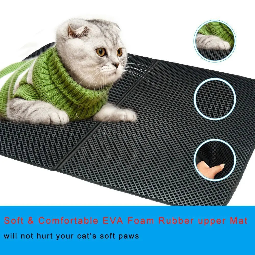 Double-Layer Cat Litter Mat