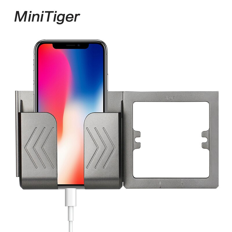 Minitiger Grey Wall Socket Phone Holder