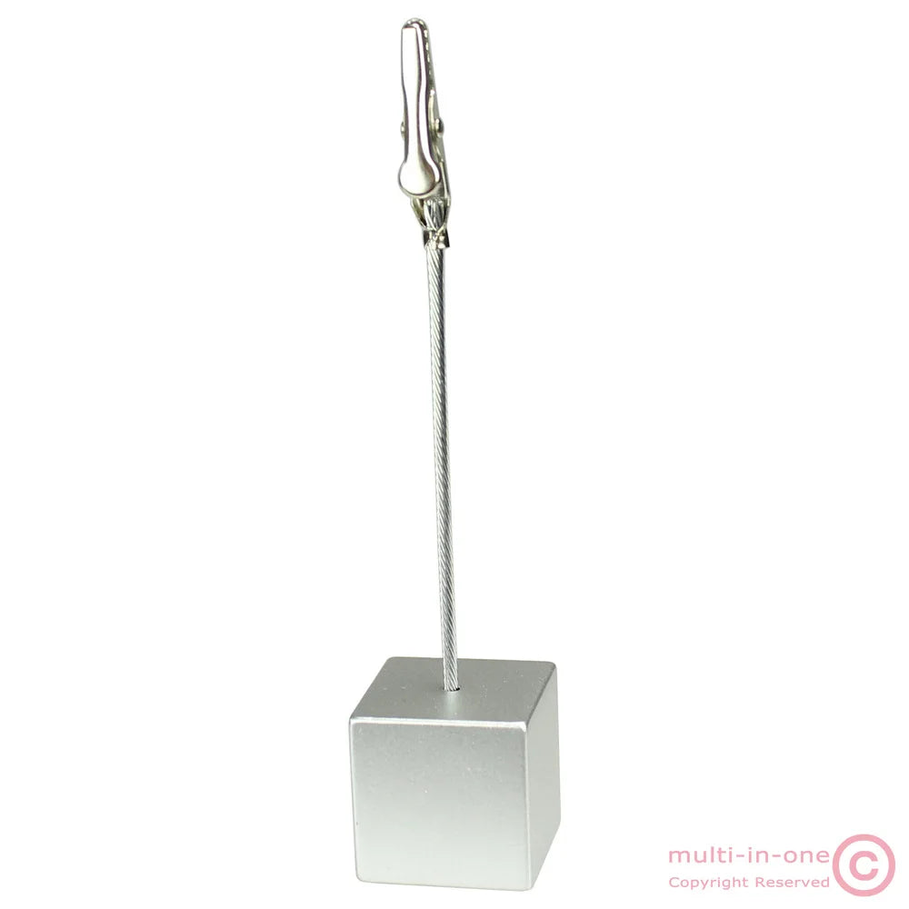 Color Cube Stand Alligator Wire Photo Clip