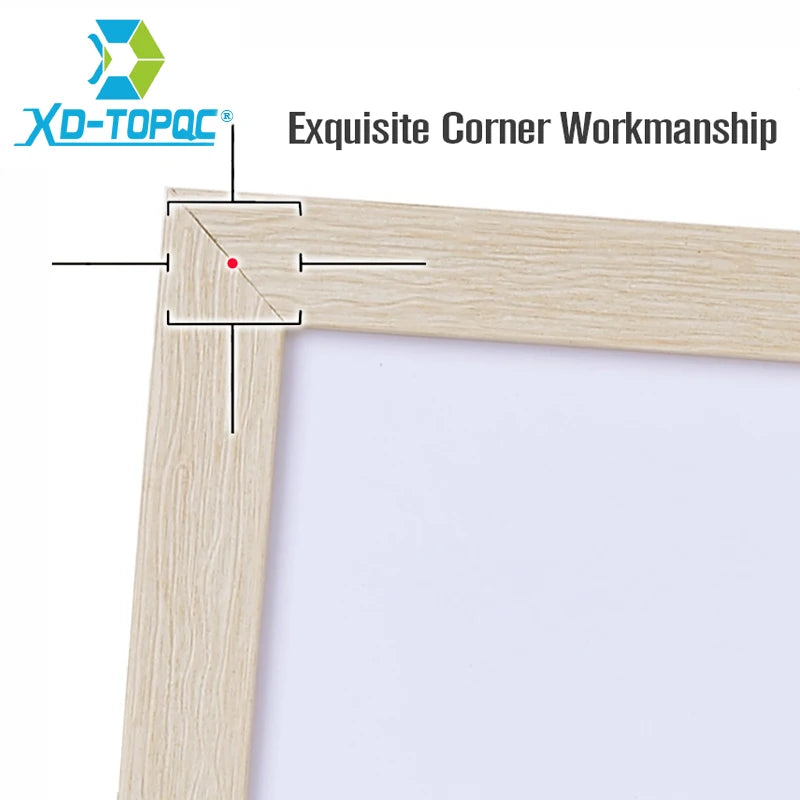 A3 Magnetic Dry Erase Whiteboard with Wooden Frame