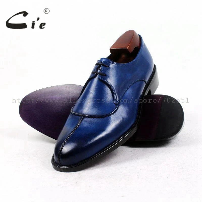 Cie Round Toe Bespoke Men Calf Leather Handmade Shoes