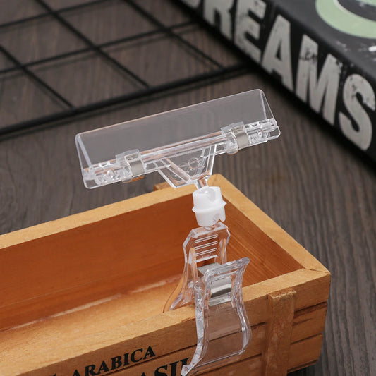 Transparent Plastic Shelf Sign Display Clip