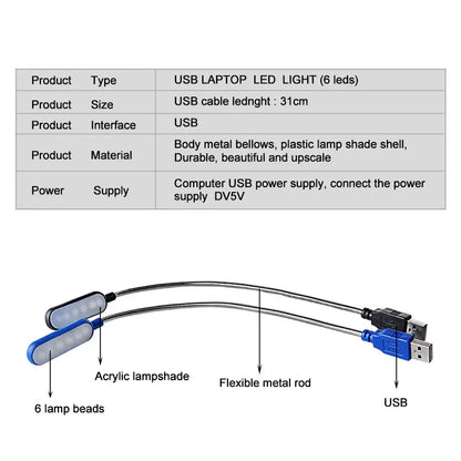 Flexible Portable Book Reading Lamp