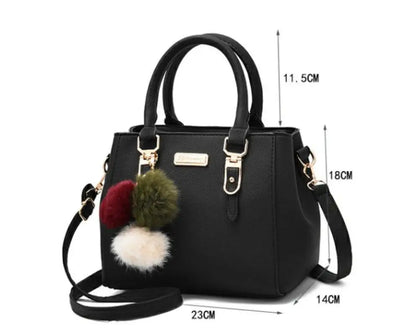 Large Capacity PU Leather Shopper Tote Bag