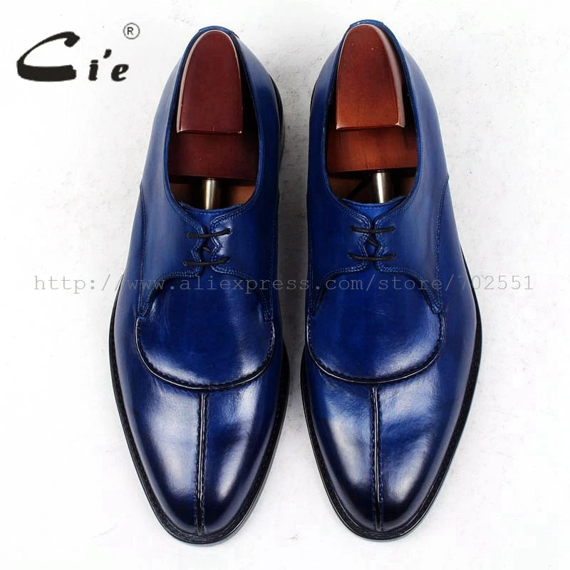 Cie Round Toe Bespoke Men Calf Leather Handmade Shoes