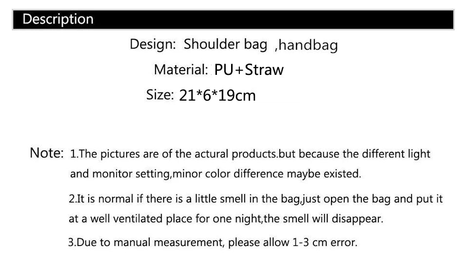 Hexagon Straw+leather Handbag