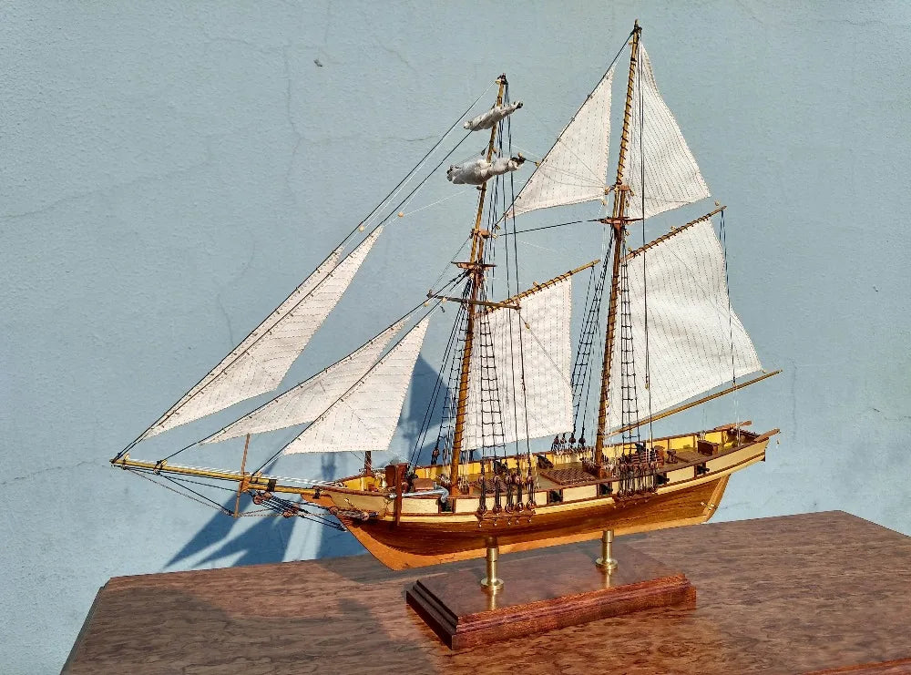 Classic Ancient Ship Wooden Sailboat