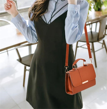 Classic PU Leather Flap Crossbody Handbag