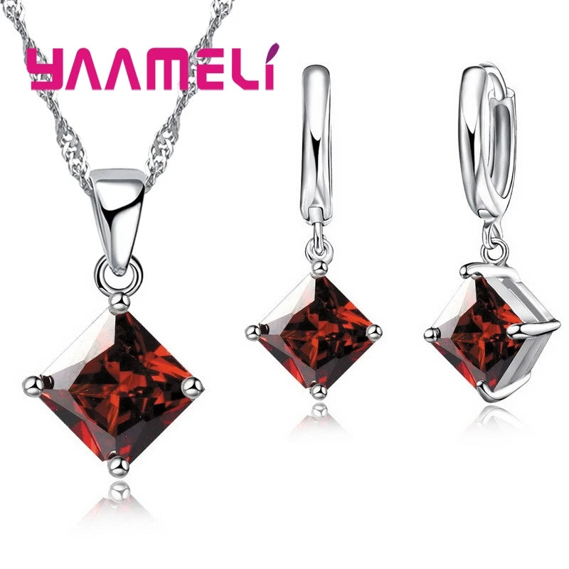 925 Sterling Silver Necklace & Earring Set