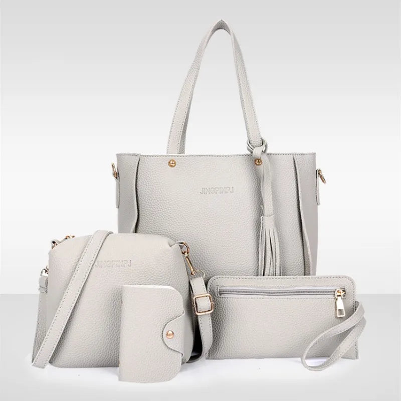 PU Leather Handbag Set