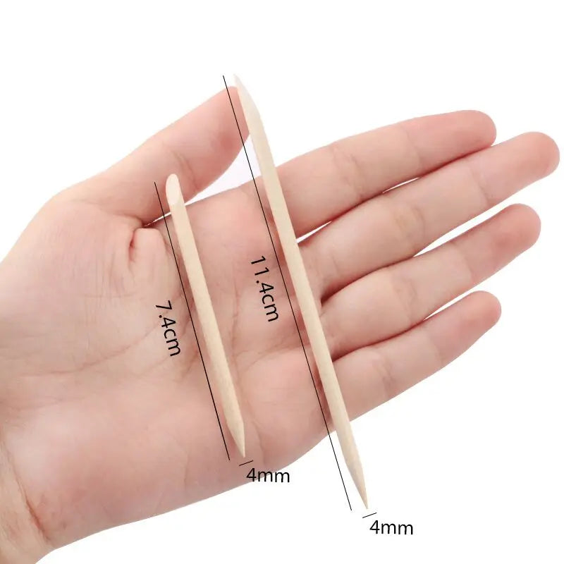 Orange Wood Nail Art Sticks