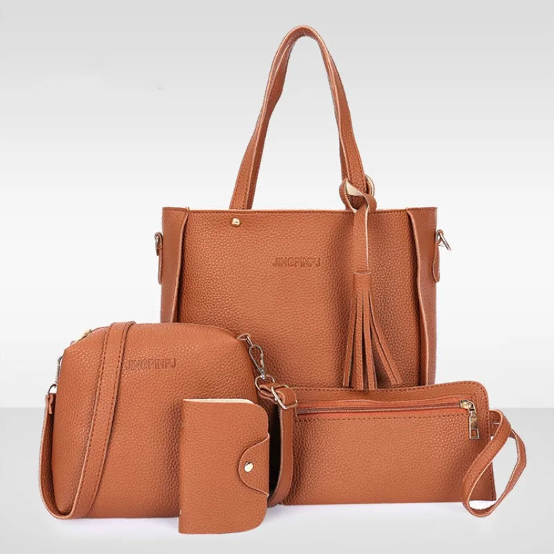 PU Leather Handbag Set