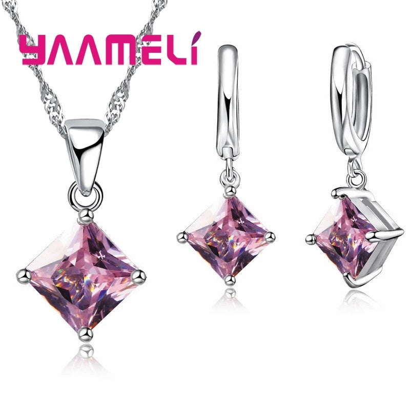 925 Sterling Silver Necklace & Earring Set