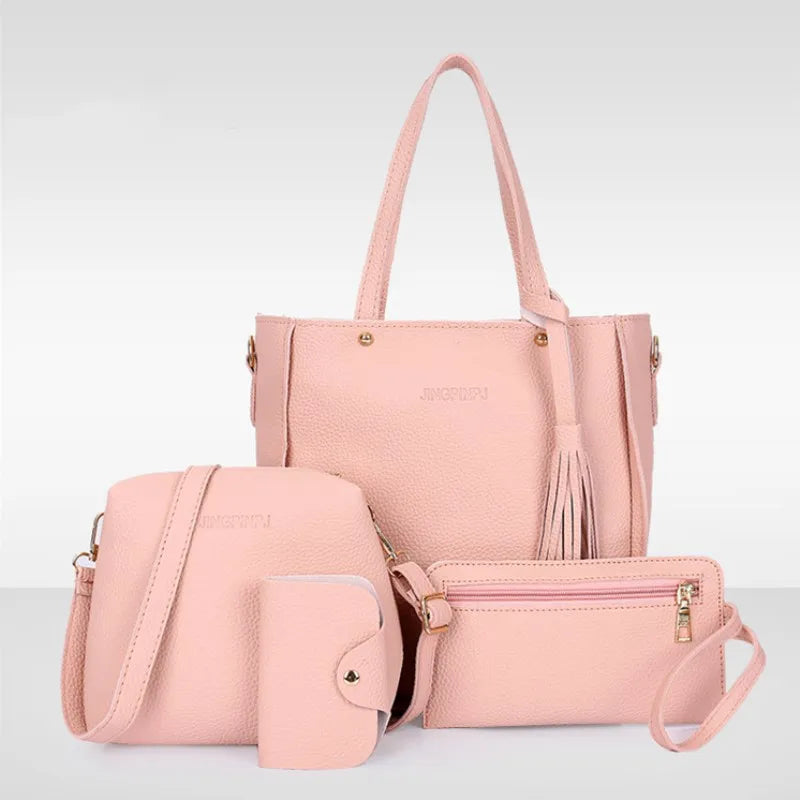 PU Leather Handbag Set