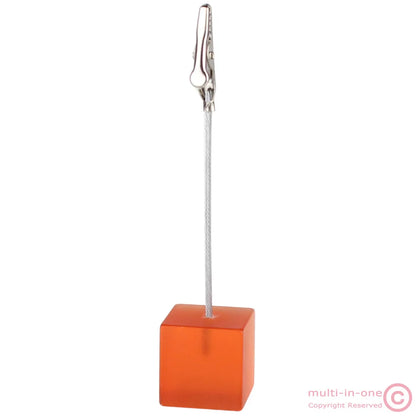 Color Cube Stand Alligator Wire Photo Clip