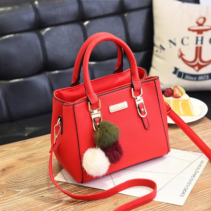 Large Capacity PU Leather Shopper Tote Bag
