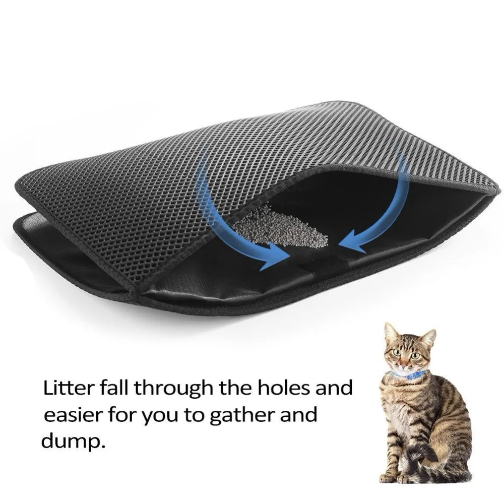 Double-Layer Cat Litter Mat