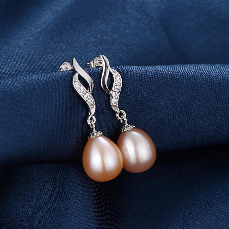 Hengsheng  925 Sterling Silver Pearl Earrings