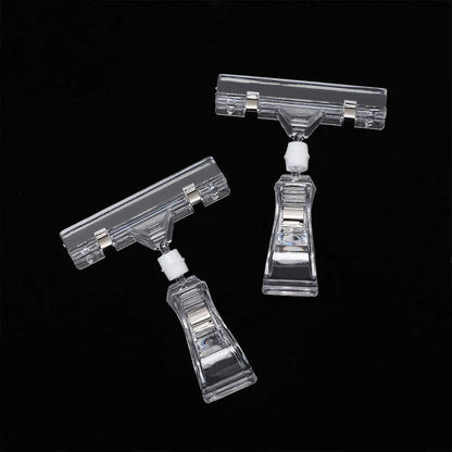 Transparent Plastic Shelf Sign Display Clip