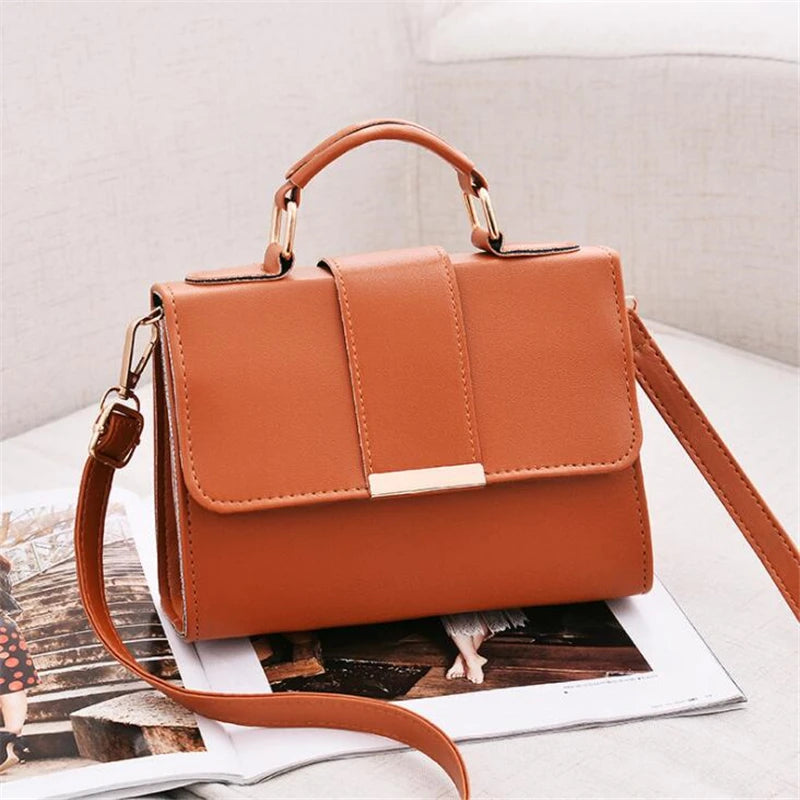 Classic PU Leather Flap Crossbody Handbag