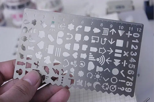 Stainless Steel Drawing Template Ruler