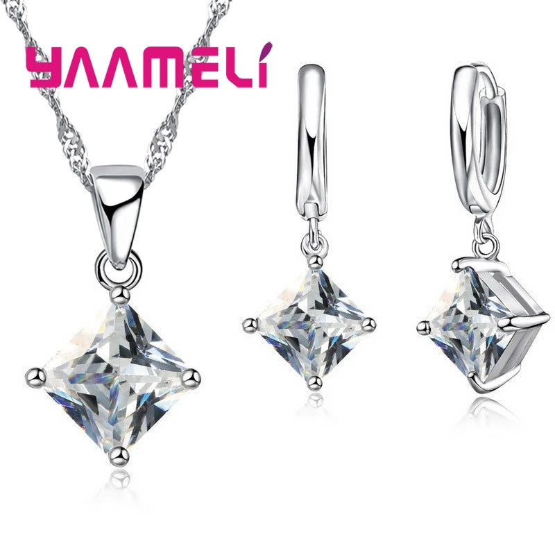925 Sterling Silver Necklace & Earring Set