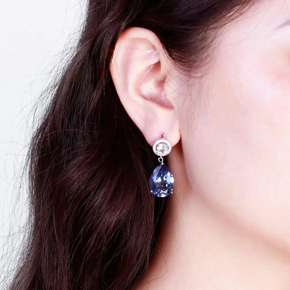 Natural Mystic Quartz Topaz Drop Earrings