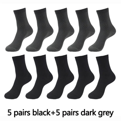 Men’s Bamboo Fiber Compression Socks 10 Pairs