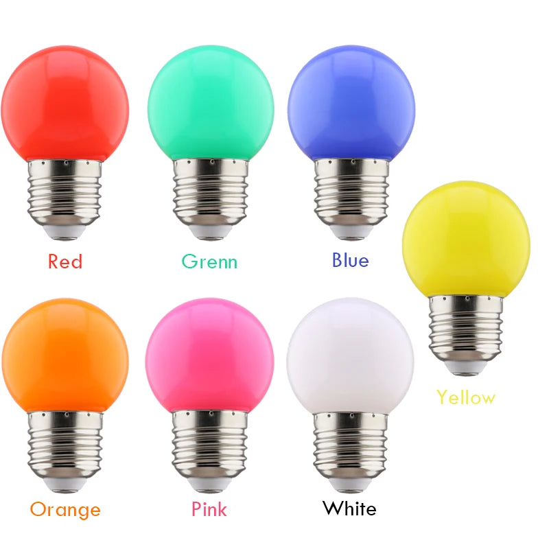 20pcs Colour LED Bulb E27 220V