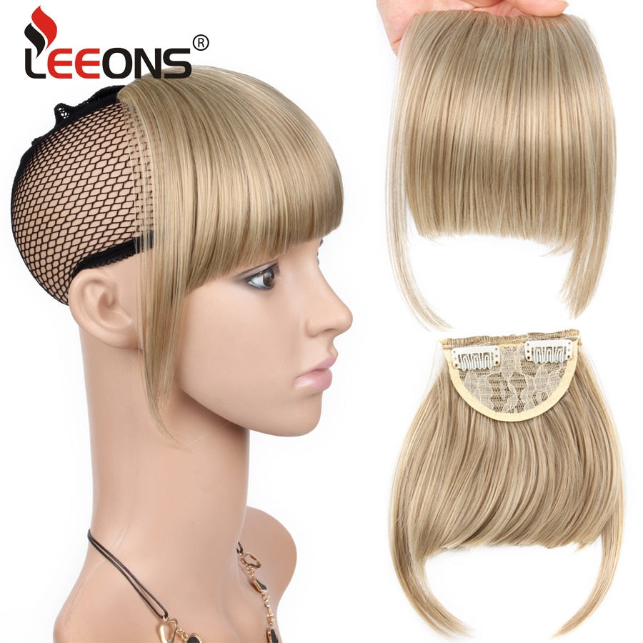 Leeons Short Synthetic Bangs Heat Resistant Hairpieces