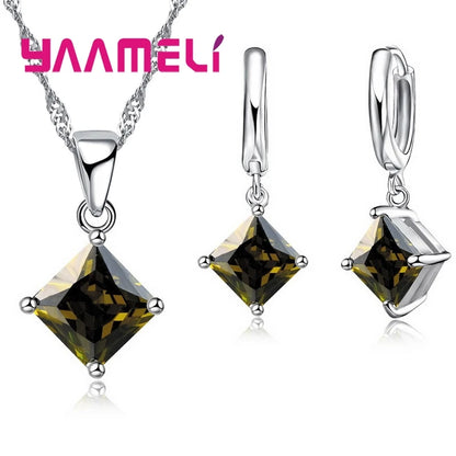 925 Sterling Silver Necklace & Earring Set