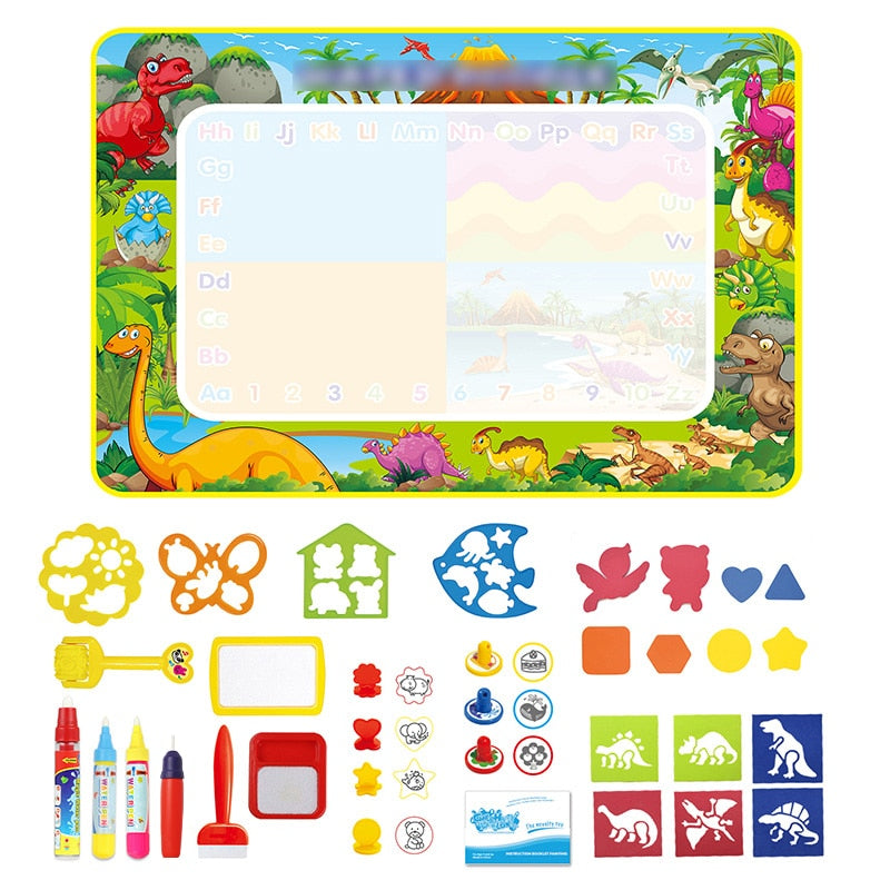 educational game drawing mat dinosaur