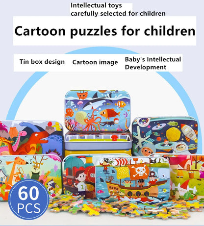 Wooden Cartoon Puzzle Set