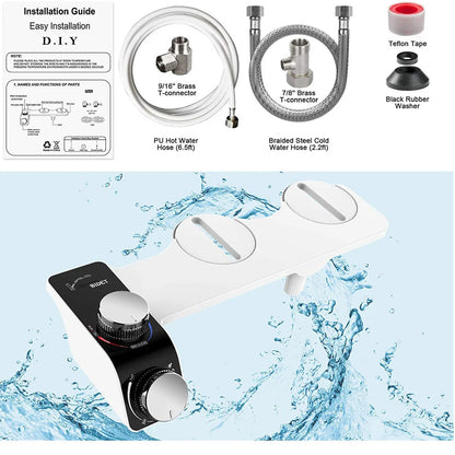 Dual Nozzle Bidet Toilet Seat Attachment