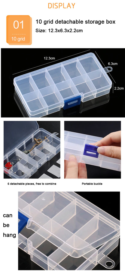 Plastic Box With Compartment Slot Organizer