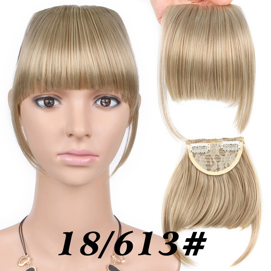 Leeons Short Synthetic Bangs Heat Resistant Hairpieces