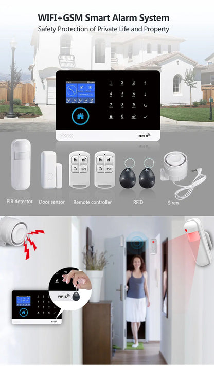 Wireless Security System with Sensors & App Control