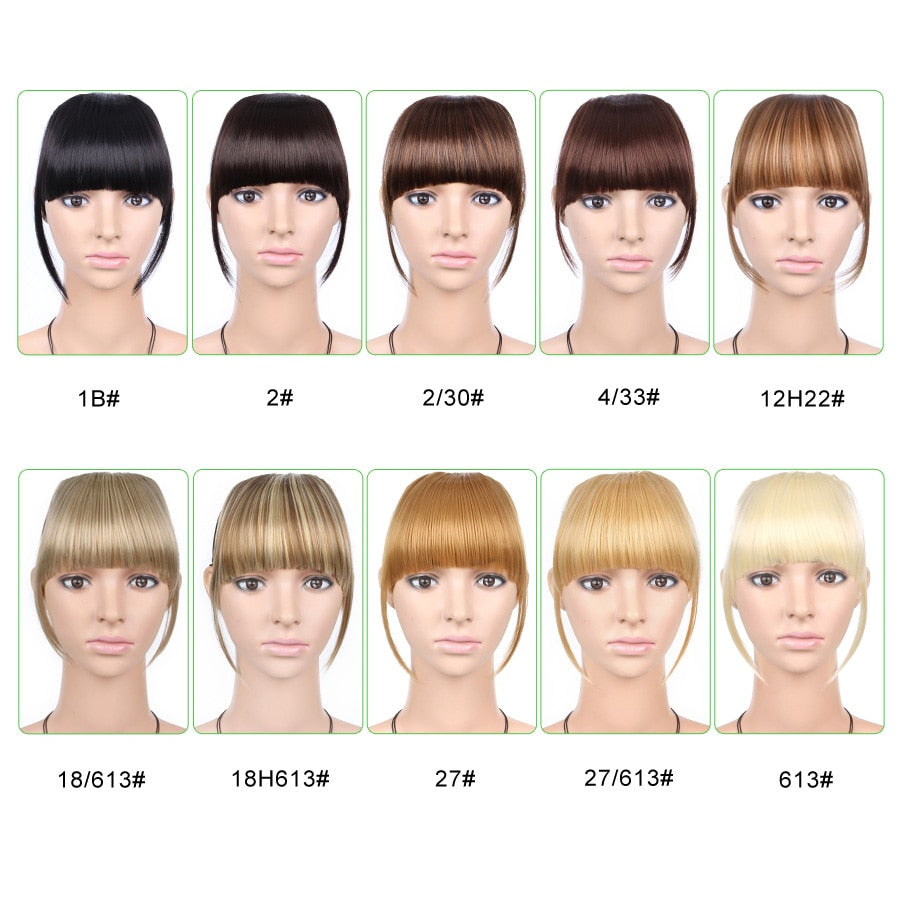 Leeons Short Synthetic Bangs Heat Resistant Hairpieces