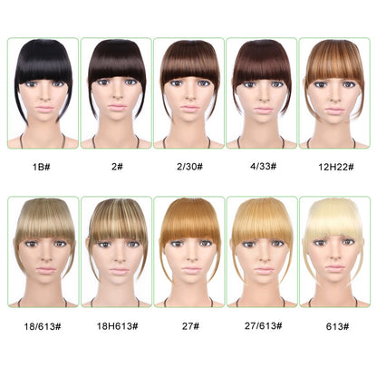 Leeons Short Synthetic Bangs Heat Resistant Hairpieces