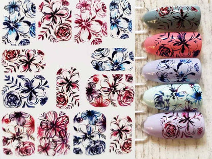 3D Acrylic Engraved  Nail Sticker