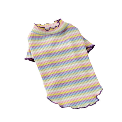 Striped Cotton Cat Vest – Spring Pet Clothes for Cats