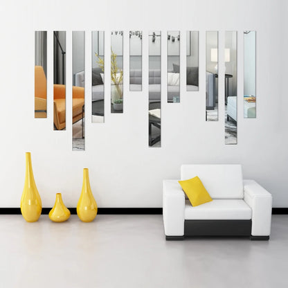 Acrylic Mirror Wall Strips Set