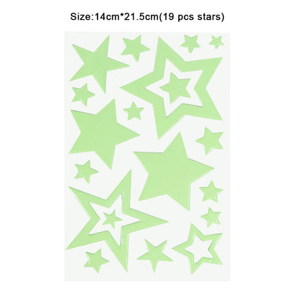 Luminous 3D Stars Dots Wall Sticker