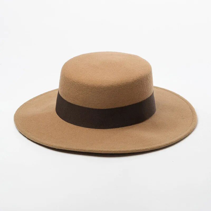 Women Wide Brim Fedora 100% Wool Hat